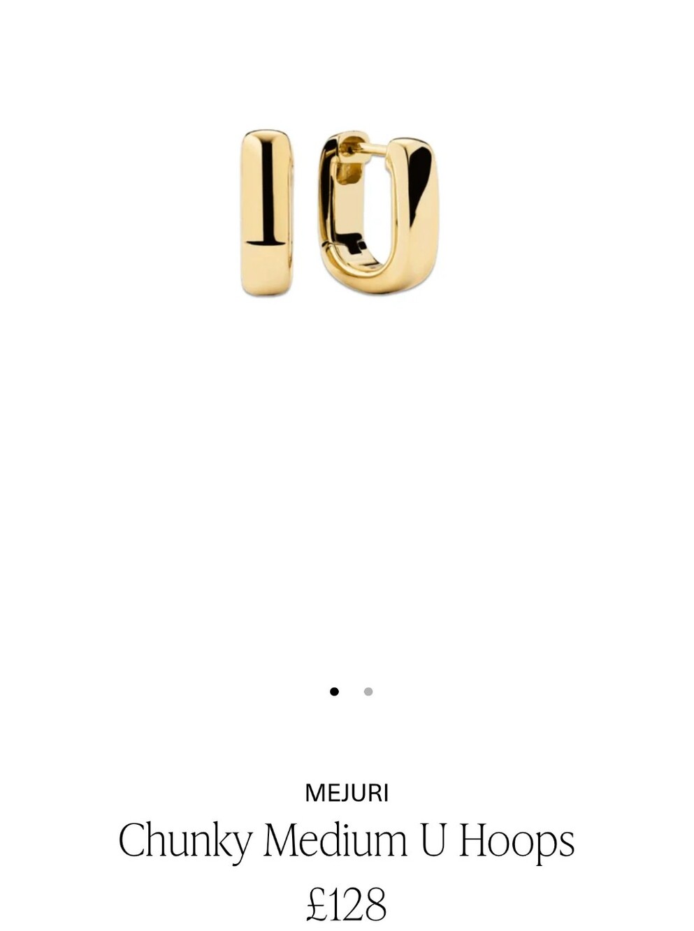 Mejuri Chunky Medium U Hoops In Gold Vermeil EUC